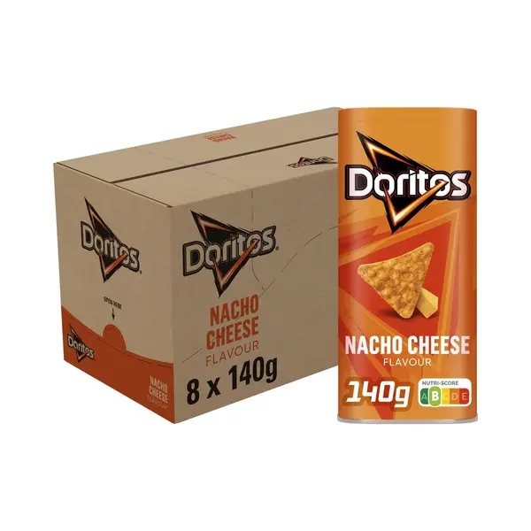 Doritos Nacho Cheese Snack Box - Chips - 8 X 140 Gram thumbnail