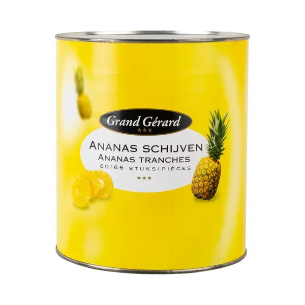 Grand Gerard Grand Gérard Ananasschijven Op Siroop - Blik 3, 05 Kilo thumbnail