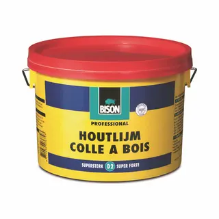 Bison Houtlijm Emmer 3 Kg, Hoogwaardige, Vochtbestendige Witte Houtlijm, Droogt Transparant Op, Oplosmiddelvrij, Overschilderbaar, D2, Sterker Dan