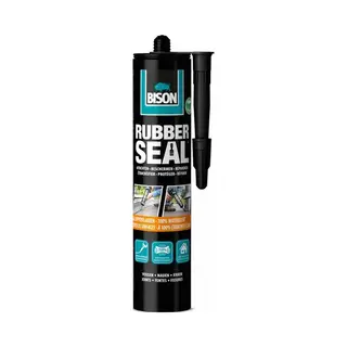 Bison Rubber Seal Koker 310 Gram - Rubber Coating Om Oppervlakken Waterdicht Te Maken, Dakgoot Repareren Binnen En Buiten, Afdichten, Beschermen, En