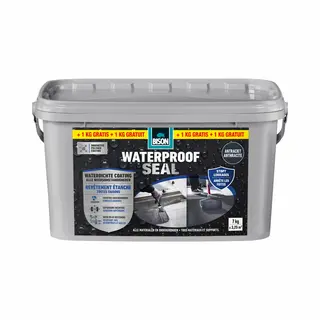 Bison Waterproof Seal 6 + 1 Kg Gratis, Waterdichte Coating, Voor Alle Weeromstandigheden, Waterdicht Maken, Dakovergangen, Dakgoot Reparatie Carports,
