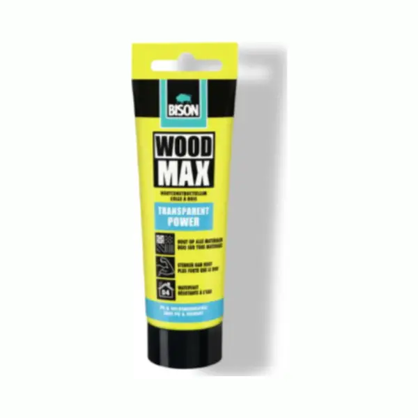 Bison Wood Max Transparant Power Tube 85 G, Extreem Snel, Voor Alle Houtsoorten, D4, Hoge Aanvangshechting thumbnail