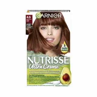Gratis, Garnier Nutrisse Ultra Crème Permanente Haarkleuring 4.5 Mahoniebruin
