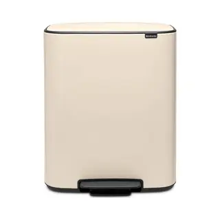 Brabantia Bo Prullenbak - 60 Liter - Xxl Volume - Soft Beige