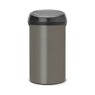 Brabantia Touch Bin - Prullenbak - 60 Liter - Soft-touch Opening - Platinum/Matt Black Deksel