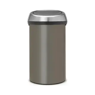 Brabantia 402463 Mülleimer 60 L Rund Metall, Kunststoff Silber