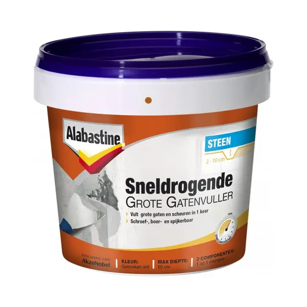 Alabastine Grote gatenvuller Lichtgrijs 1 kg thumbnail