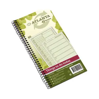 Djois Jalema 2570723300 Atlanta Green Tages Agenda, 297 X 140 Mm, 80 Seiten, Blau