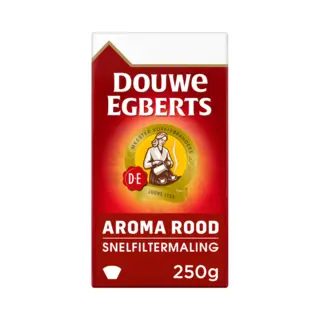 Douwe Egberts Snelfiltermaling - Aroma Rood - 250 Gram