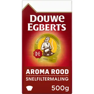 Douwe Egberts Filterkoffie Aroma Rood (3 Kilogram, Intensiteit 05/09, Medium Roast Koffie), 6 X 500 Gram