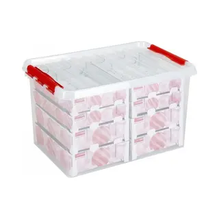 Sunware Q-line Kerstballen Opbergbox 62L - Voor 116 Kerstballen - 60x40x34 Cm