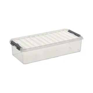 Sunware - Q-line Opbergbox 6, 5L Transparant Metaal - 48, 5 X 19 X 10, 5 Cm