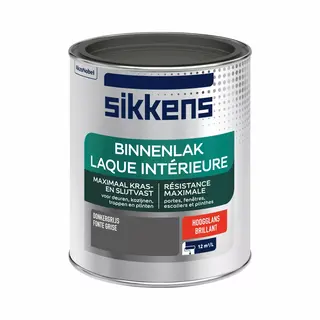 Sikkens Binnenlak Hoogglans - Donkergrijs - 0, 75L