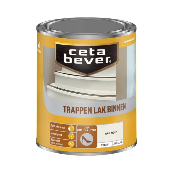 Cetabever - Trappenlak Dekkend - Ral 9010 - 750 Ml thumbnail