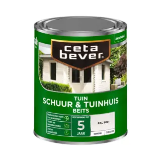 Cetabever Schuur&Tuinhuis Beits Dekkend - Crèmewit - 0, 75L
