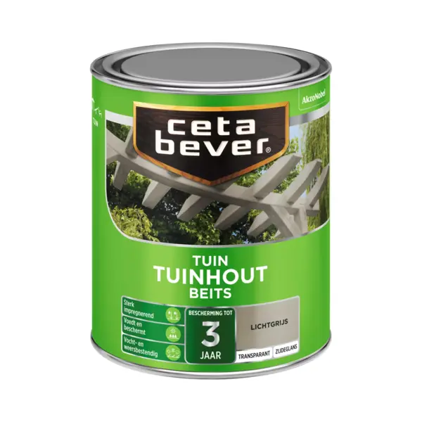 Cetabever Transparante Tuinhout Beits - Licht Grijs - 0, 75L thumbnail