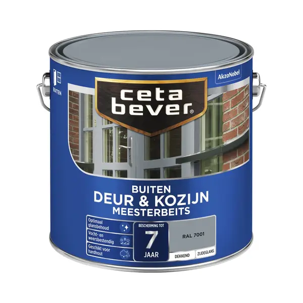 Cetabever - Meesterbeits Deur & Kozijn Dekkend - Ral 7001 - 2, 5 L thumbnail