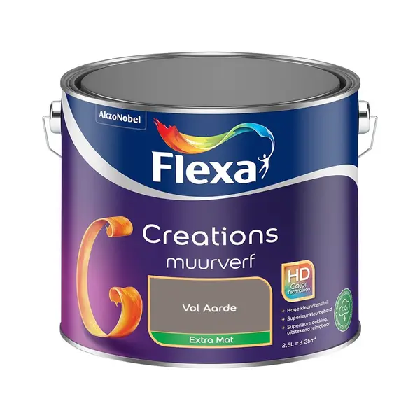 Flexa - Creations Muurverf Extra Mat - Vol Aarde - Mengverf - 2.5 L thumbnail