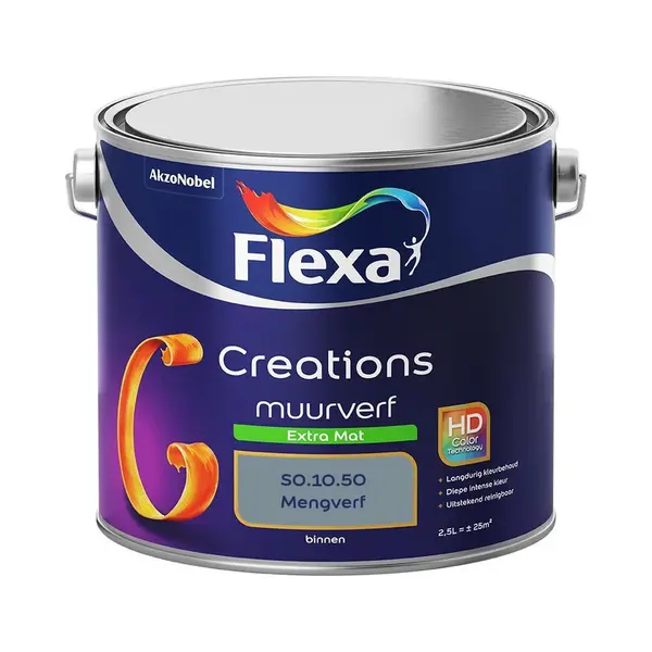 Flexa - Creations Muurverf Extra Mat - S0.10.50 - Mengverf - 2.5 L thumbnail