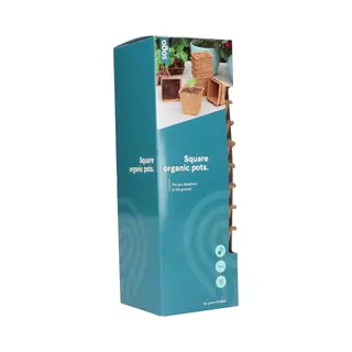 Moestuinplant Sogo Biologische Turfpotjes 8x8cm Vierkant 10stuks