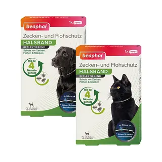 Beaphar Zeckenhalsband Zecken- & Flohschutz Halsband Reflektierend Für Hunde 65 Cm