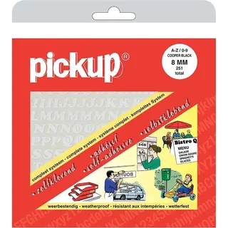 Pickup Plakletters En Plakcijfers Boekje CooperBlack - 8 Mm Wit