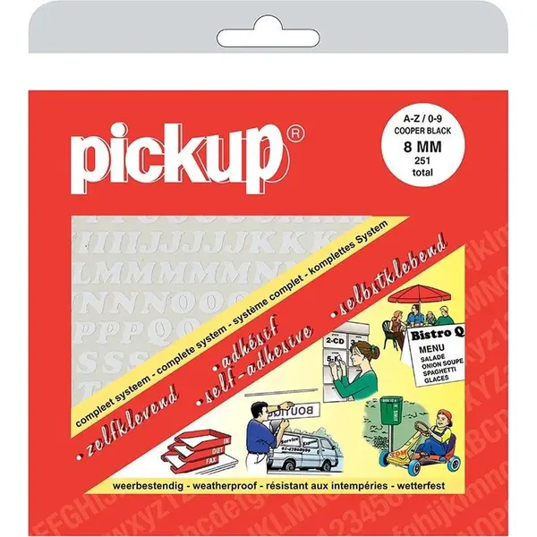 Pickup Plakletters En Plakcijfers Boekje CooperBlack - 8 Mm Wit thumbnail