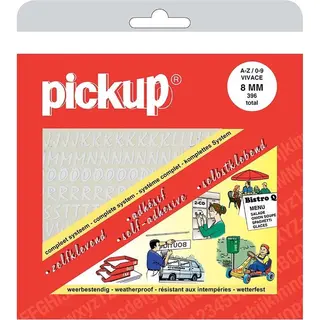 Pickup Plakletters En Plakcijfers Boekje Vivace Wit - 8 Mm