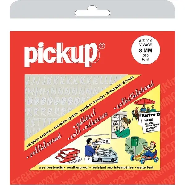 Pickup Plakletters En Plakcijfers Boekje Vivace Wit - 8 Mm thumbnail