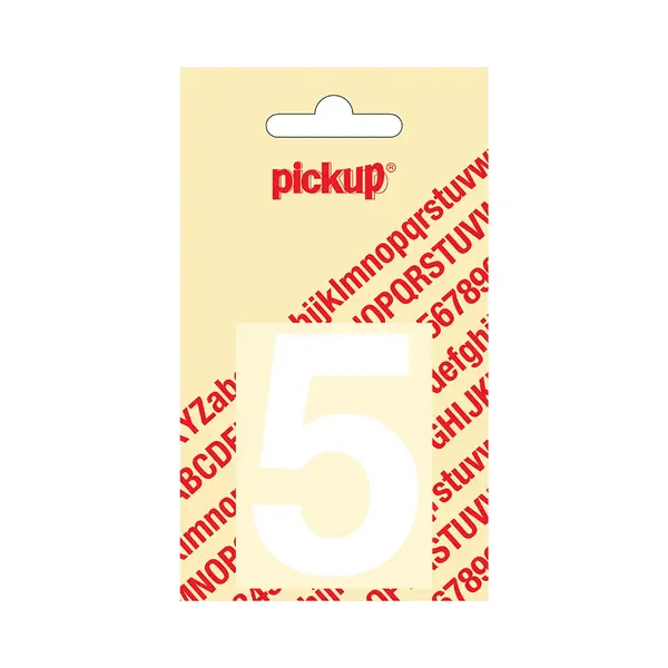 Pickup Plakcijfer Helvetica 60 Mm - Wit 5 thumbnail