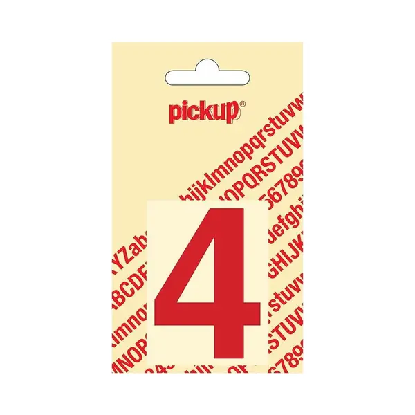 Pickup Plakcijfer Helvetica 60 Mm - Rood 4 thumbnail