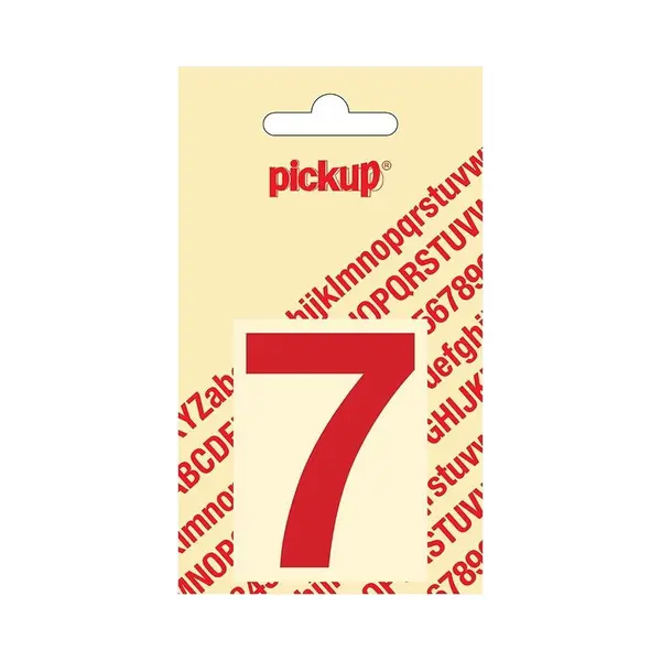 Pickup Plakcijfer Helvetica 60 Mm - Rood 7 thumbnail