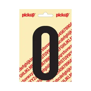 Pickup Plakcijfer Nobel 120mm Zwart 0 - 310021200