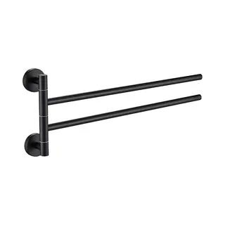 Plieger Vigo Handdoekhouder – Handdoekhouder Badkamer 45 Cm – Dubbel – Rvs – Wandmontage – 10 Jaar Garantie – Mat Zwart