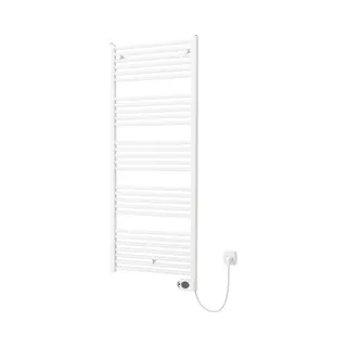Plieger Elba - Elektrische Handdoekradiator - Klokthermostaat - 146.2 Cm X 50 Cm - 700 Watt - Wit