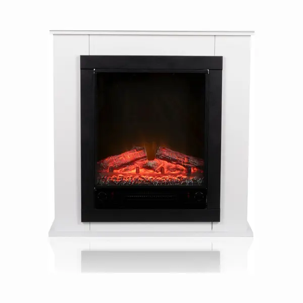 Classic Fire Sfeerhaard Elektrisch Lugano - Sfeerhaard Met Schouw 1800W - Electrische Haard Met Verwarming, Bedieningspaneel En Timer - Kachel thumbnail