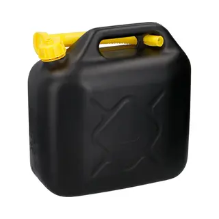 Dunlop Jerrycan 10 Liter - Benzine En Water - Un-Gecertificeerd Voor Gevaarlijke Vloeistoffen - Incl. Trechter/Benzineslang - Zwart/Geel