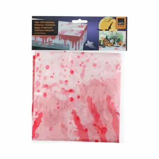 arti casa Articasa Halloween Tafelkleed - Bloed Handafdruk - 137 X 274 Cm