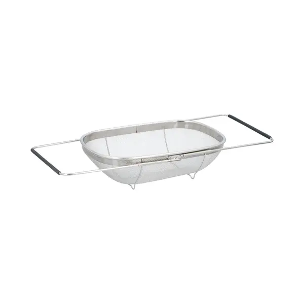 alpina Stainless Steel Sink Strainer, Pull Out Colander With Handles, 33 X 23.5 X 10 Cm, Sink Strainer, Pasta Strainer, Silver thumbnail