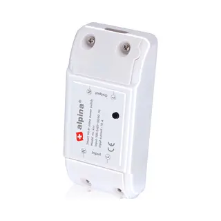Alpina Smart Home - Slimme Schakelaar - 230V/10A - Montage In Kabel - Tijdschema's Instellen - Alpina Smart Home App - Google Home - Amazon Alexa