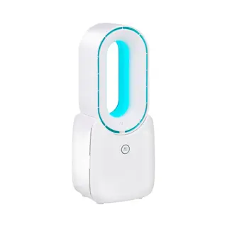 Lifetime Air Bladeloze Ventilator - Stille Ventilator Met Drie Snelheden - Draadloze Bureau Ventilator - Tafel Ventilator Met Led Mood Light - Usb-C