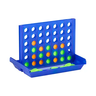 Eddy Toys Connect 4 Reisspel - Compact 4 Op Een Rij Spel Voor Onderweg - Strategisch Denkspel Voor Kinderen En Volwassenen - Inklapbaar Speelbord -