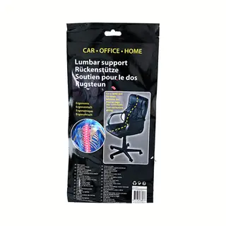 Merkloos Lifetime - Ergonomische Rückenlehne - 39x39cm - Schwarz