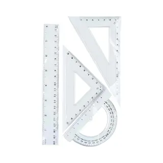 Topwrite, Linialen, Liniaal Set 4st (13 cm, Plastic)