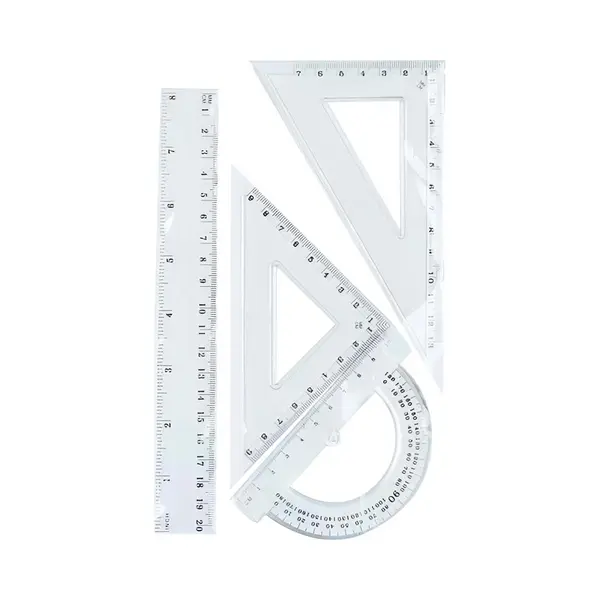 Topwrite, Linialen, Liniaal Set 4st (13 cm, Plastic) thumbnail