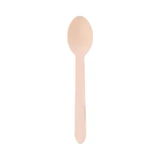 Alpina Houten Eetlepels - 16 Cm - 50 Stuks - Duurzaam En Stijlvol
