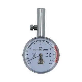Carpoint Bandenspanningsmeter - Meetbereik Van 0-4 Bar – Analoog – Zeer Nauwkeurig Meten - Met Ontluchtingsventiel - Duidelijk Leesbare Display