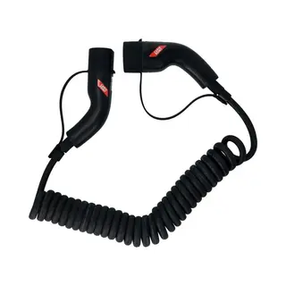 Carpoint Spiraal Laadkabel Elektrische Auto Type2>2 32A 1ph 6 Meter
