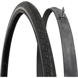Dresco Buiten- En Binnenband Fiets - Reflecterend - 28x1 5/8x1 3/8 - Dunlop Ventiel 45mm
