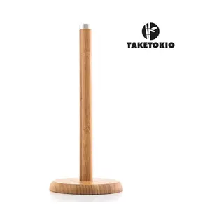 Koopman Küchenrollenhalter Bambus 32 Cm Holzständer Rund, (1-St), Rollenhalter, Bambus, Küchenrollenständer, Küchenrolle